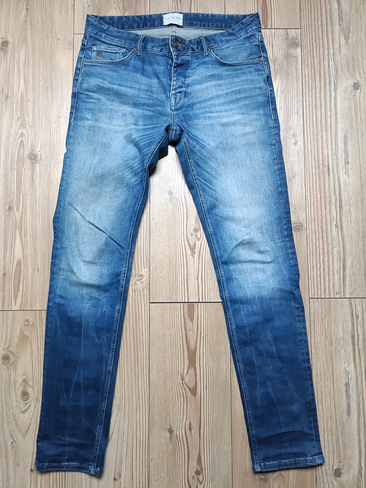 Cast Iron stretch maat 33-34, Kleding | Heren, Ophalen of Verzenden, Zo goed als nieuw, Blauw, W33 - W34 (confectie 48/50)