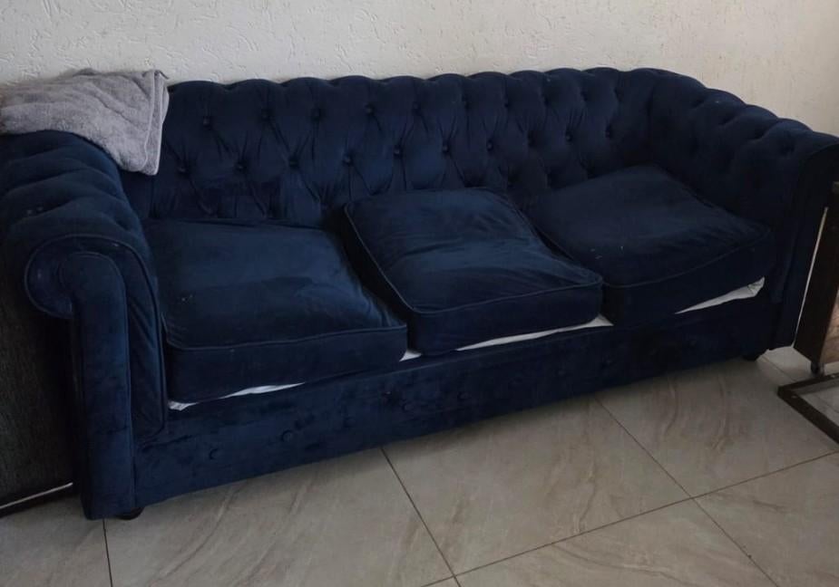Comfortabele driepersoonsbank met lichte gebruikssporen, Ophalen, Gebruikt, Driepersoons, 75 tot 100 cm