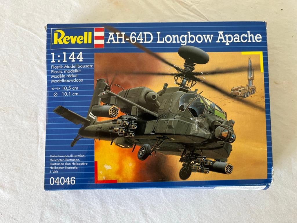 Revell AH-64D Longbow Apache Modelbouw Helikopter 1:144, 1:144 tot 1:200, Ophalen of Verzenden, Zo goed als nieuw, Revell