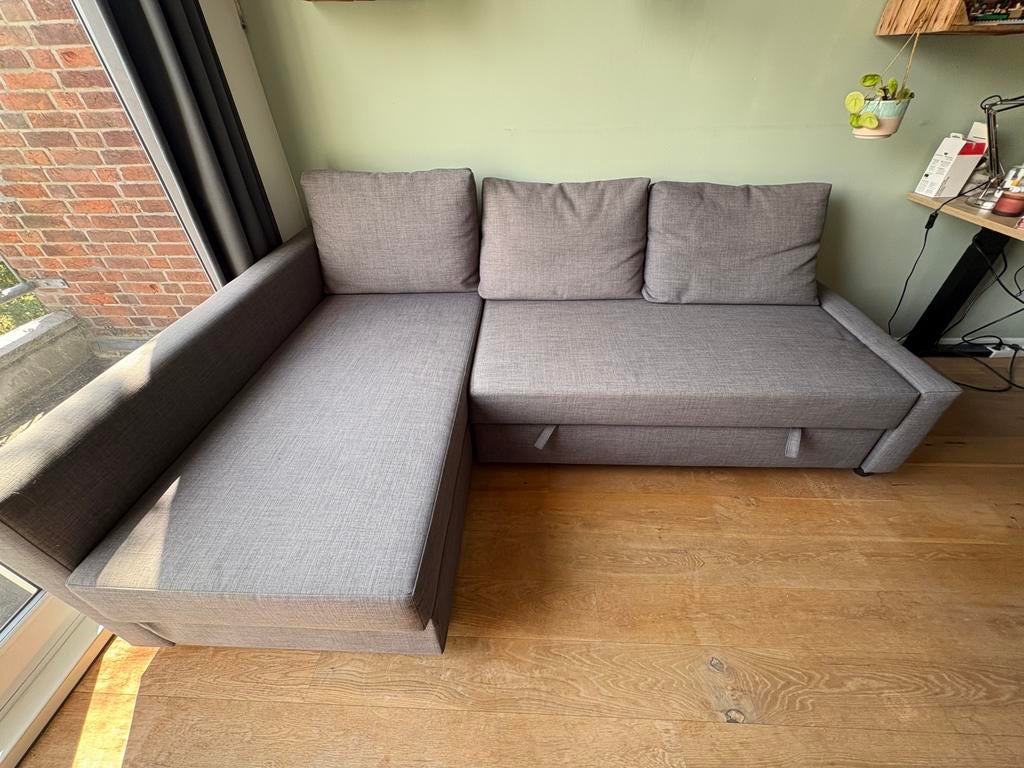 Slaapbank Friheten Ikea, Ophalen, Tweepersoons, 140 cm, Zo goed als nieuw