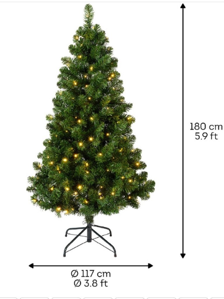 Kerstboom imperial 180 cm incl verlichting, Diversen, Kerst, Ophalen, Gebruikt