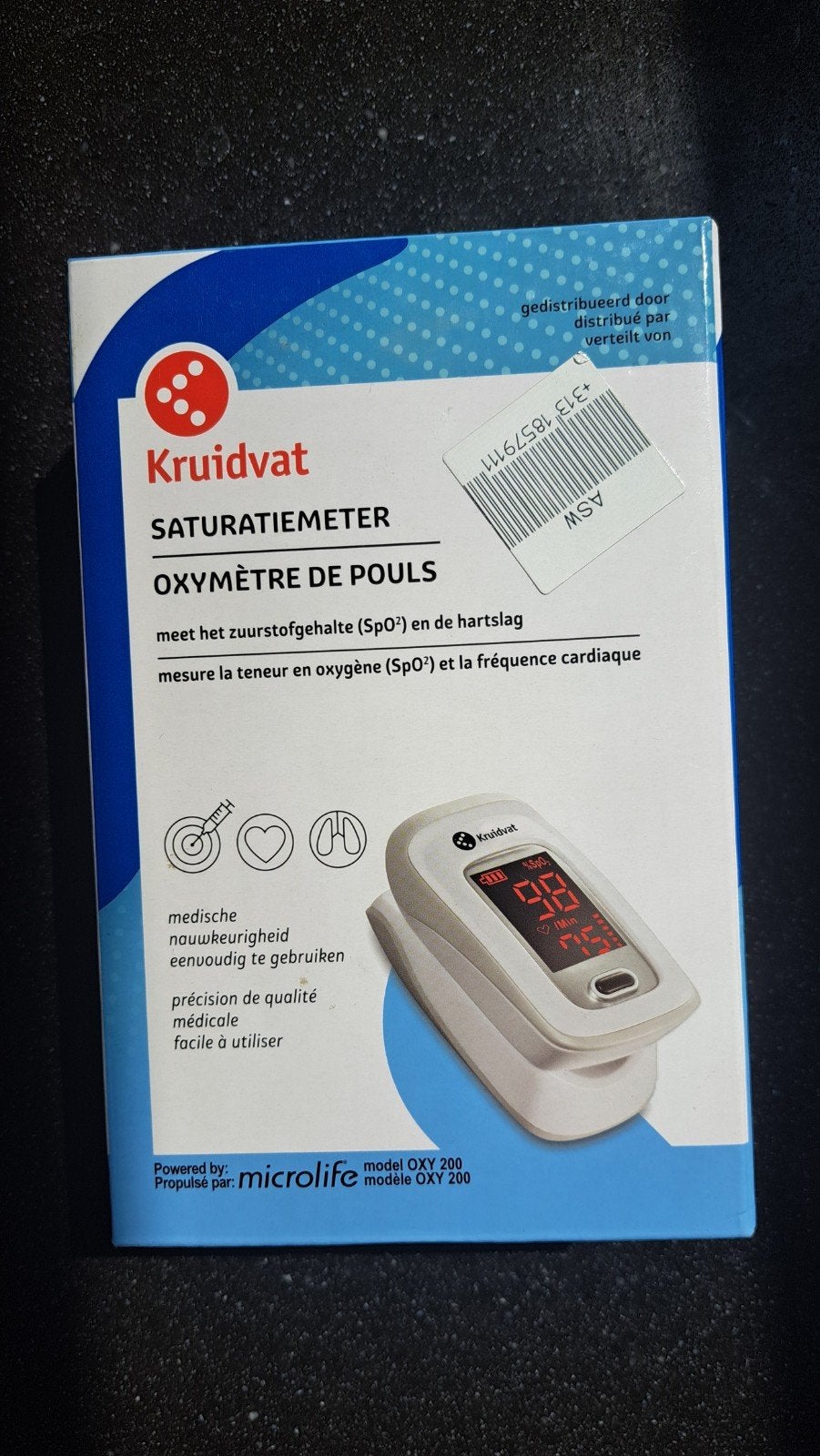 Kruidvat Saturatiemeter OXY 200 - Nieuw in doos, Ophalen of Verzenden, Nieuw, Scheren en Epileren