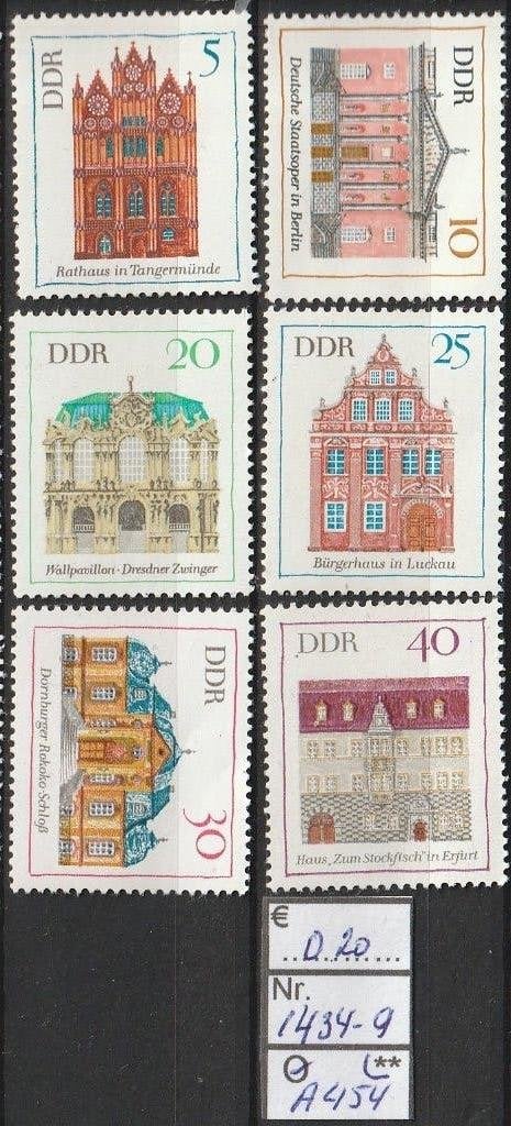 DDR Belangrijke Gebouwen Michel 1434-9 Nr.A454p, Verzenden, DDR, Postfris