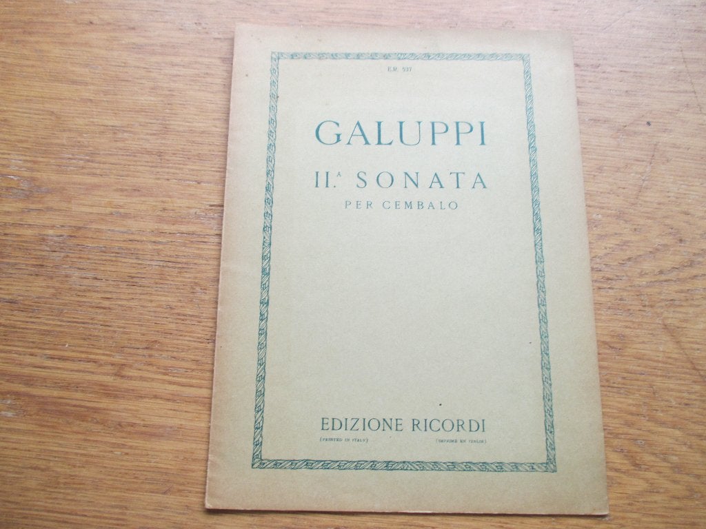 Galuppi - 11e sonata - piano, Gebruikt, Klassiek, Ophalen of Verzenden, Artiest of Componist