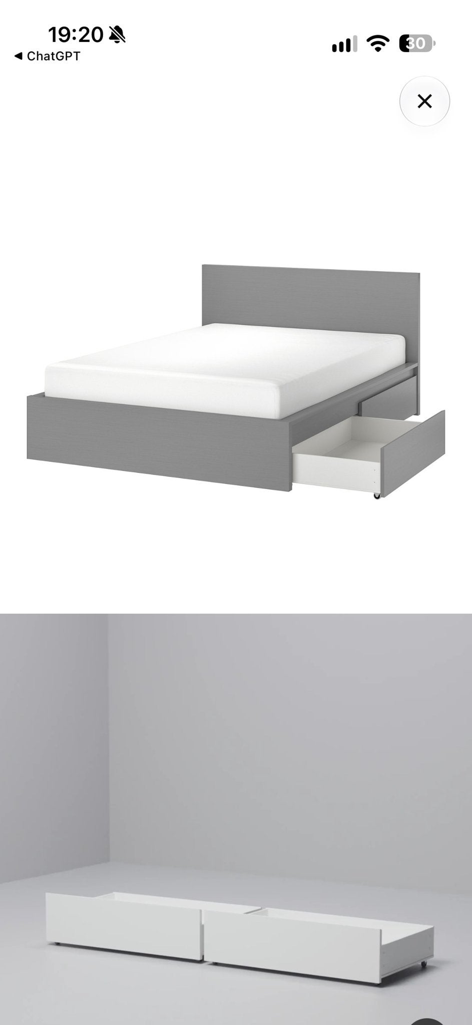 Foto 5 van IKEA VÅGSTRANDA Tweepersoonsbed met opbergruimte