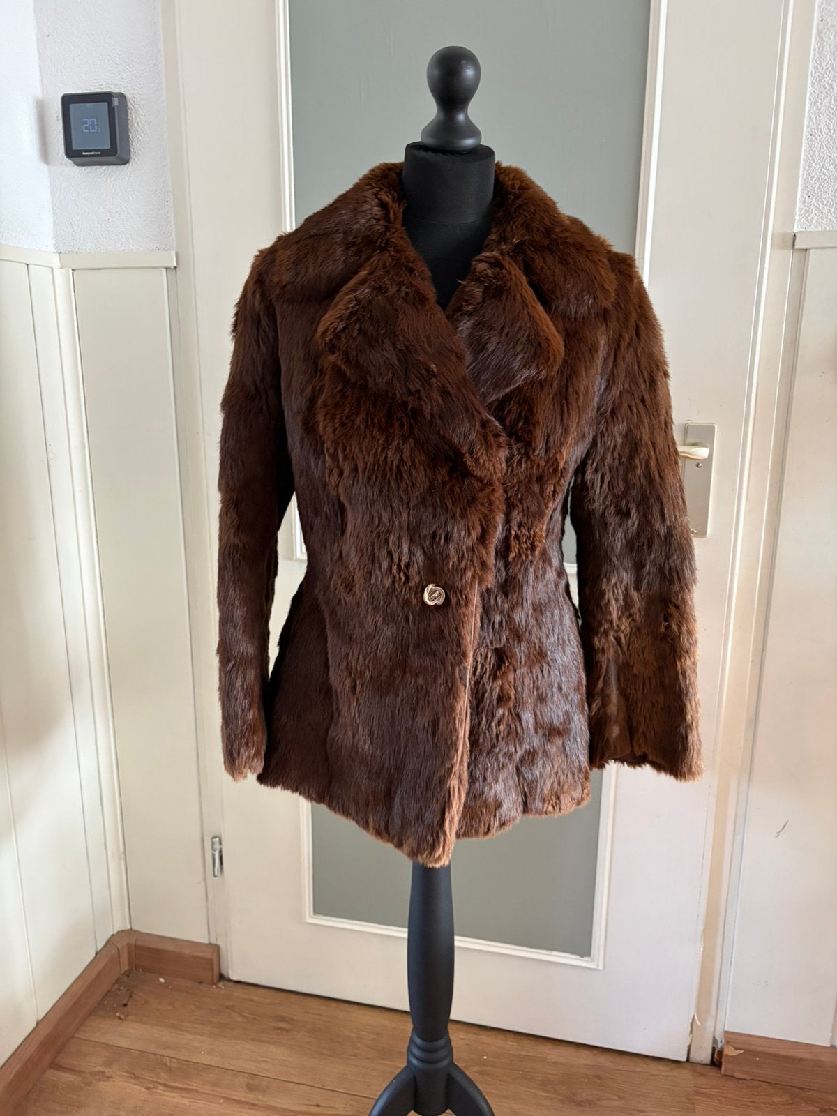 Echt vintage bont jasje maat 40, Ophalen of Verzenden, Gedragen, Maat 38/40 (M), Bruin