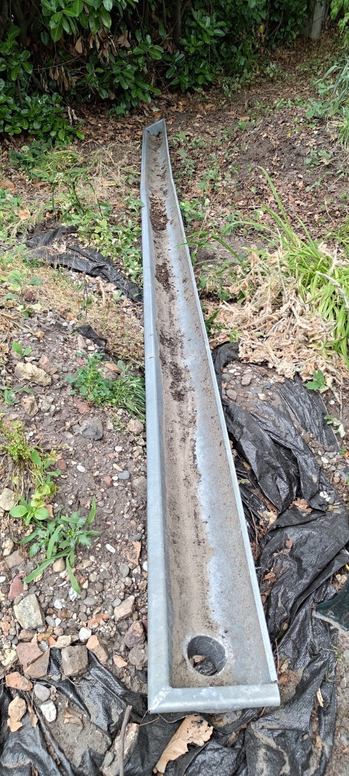 Zinken dakgoot en afvoerbuis, Doe-het-zelf en Verbouw, Buizen en Afvoer, Ophalen, Zink, 80 mm of meer, Dakgoot