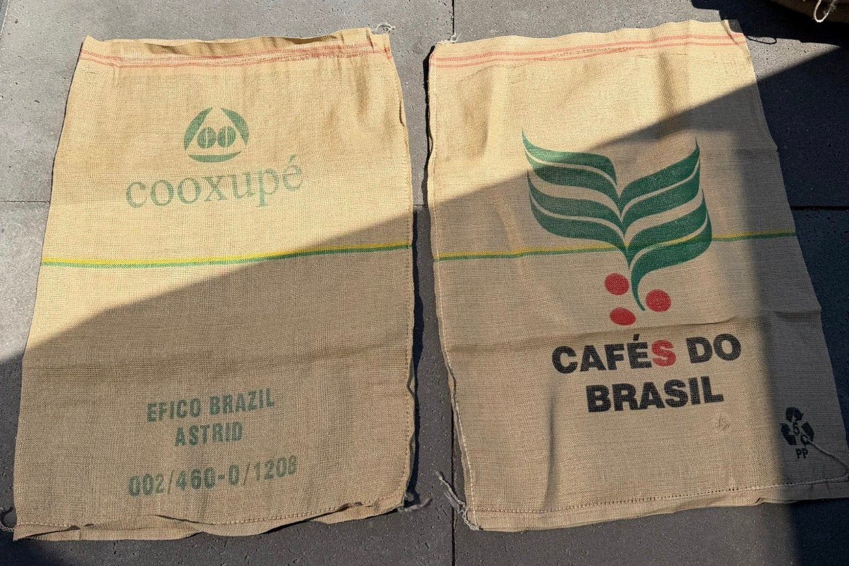Nylon / Polyester / Jute zakken lege koffiezakken, Beige, Ophalen of Verzenden, Zo goed als nieuw, 30 tot 120 cm