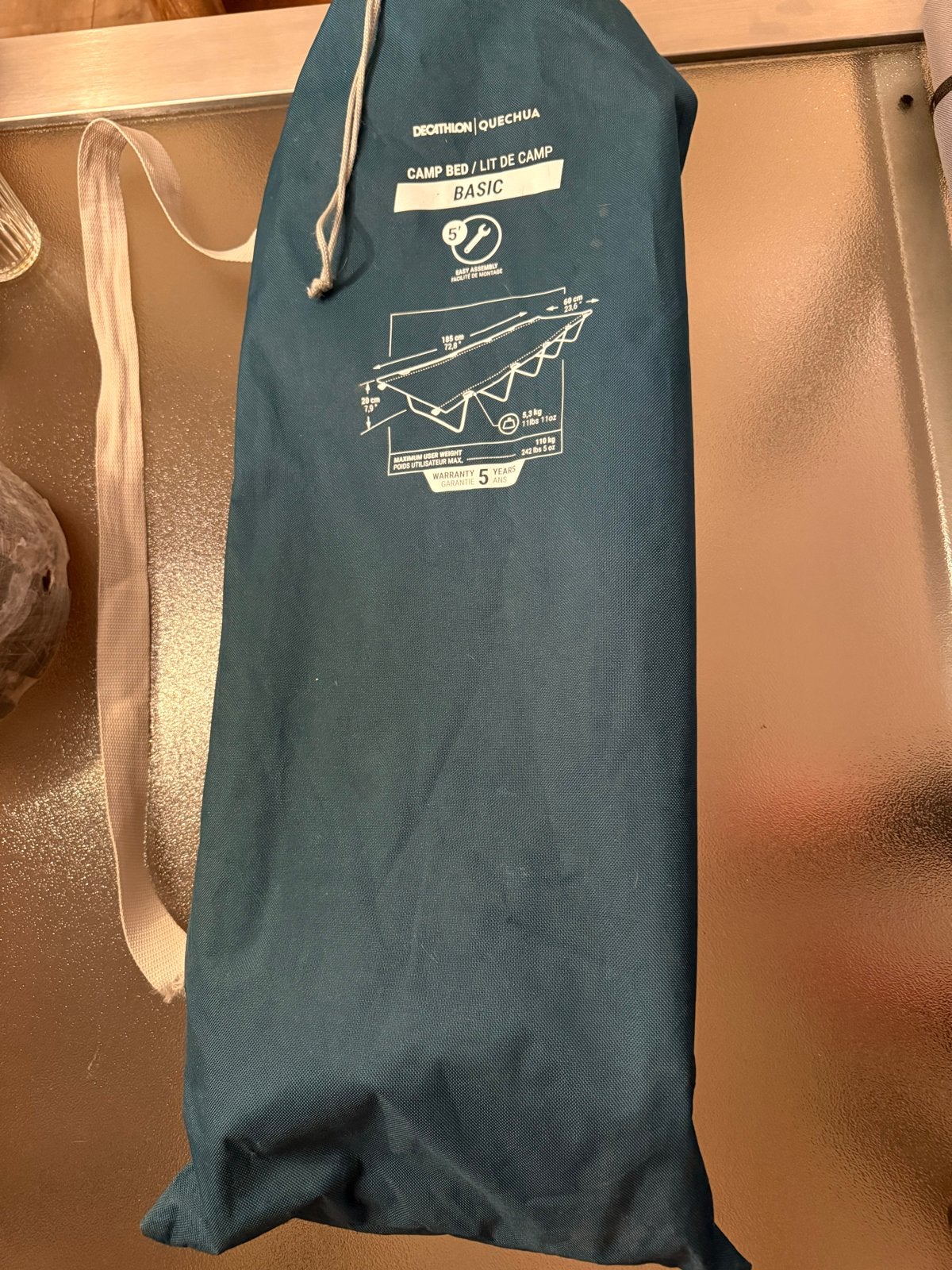 Quechua Veldbed Basic 60 cm 1 persoon - Nieuw, Ophalen of Verzenden, Nieuw, Overige