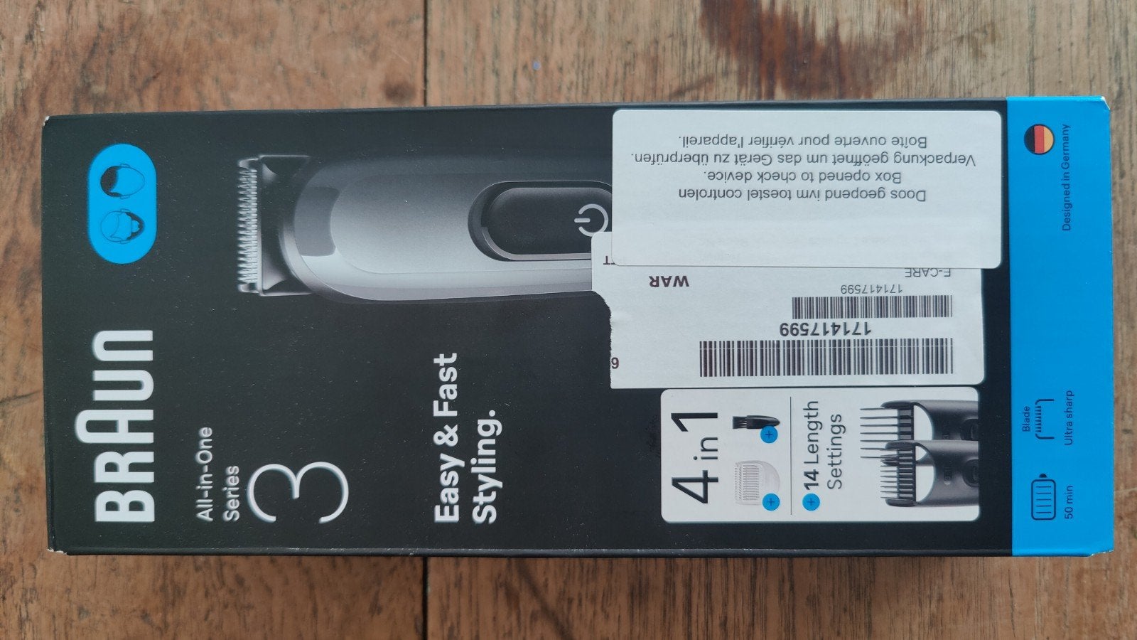 Braun All-in-One Series 3 Trimmer - Zo goed als nieuw, Witgoed en Apparatuur, Persoonlijke-verzorgingsapparatuur, Ophalen of Verzenden