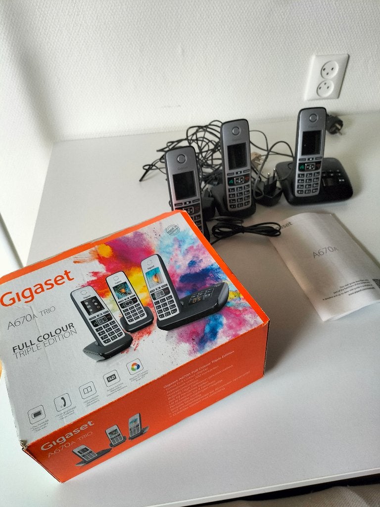 Gigaset telefoons 3x, Ophalen, Gebruikt, 3 handsets