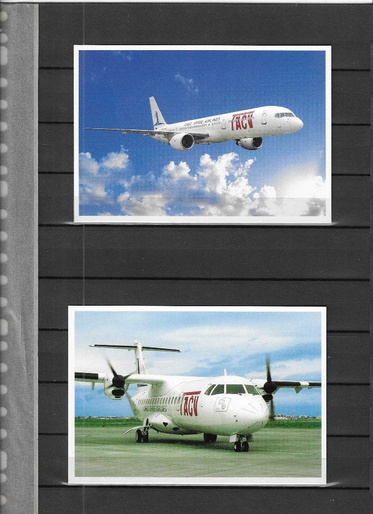 ansichtkaarten vliegtuigen,Cabo Verde Airlines, Verzenden, Zo goed als nieuw, Kaart, Foto of Prent