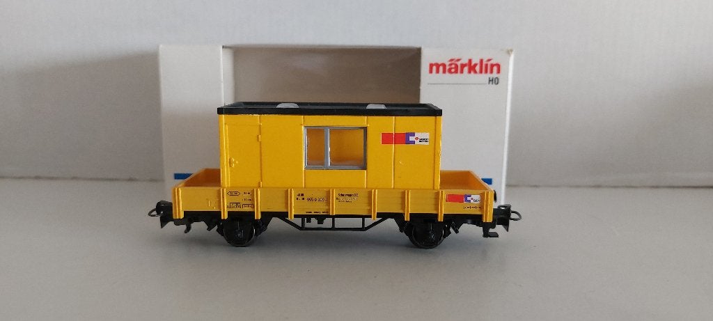 Strukton Lage Bakwagon met Bouwkeet *Nieuw* (01), Wisselstroom, Ophalen of Verzenden, NS, Märklin