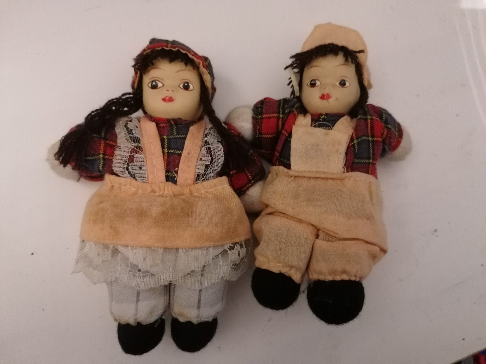 Vintage Stoffen Poppen Set - Jongen en Meisje, Verzamelen, Ophalen of Verzenden, Gebruikt, Pop