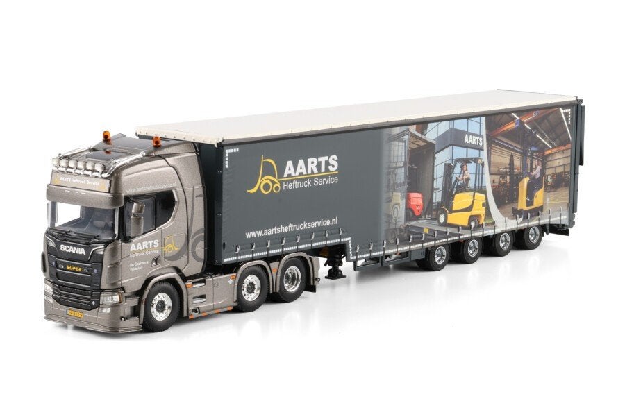 WSI  SCANIA R HIGHLINE SEMI WITH CURTAIN AND RAMPS AARTS, Ophalen of Verzenden, Nieuw, Bus of Vrachtwagen, Wsi
