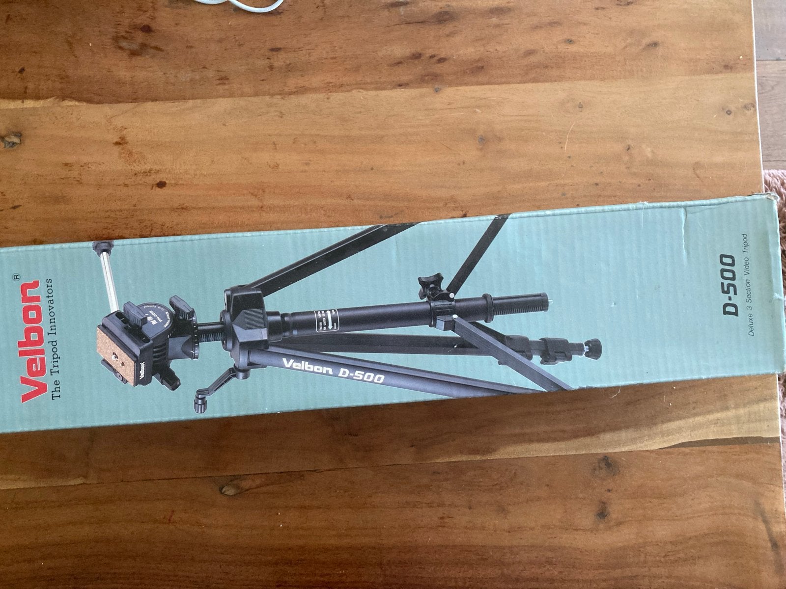 Velbon D-500 Deluxe 3-delig Videostatief met Vel-flo 7 Kop, Zo goed als nieuw, 150 tot 175 cm, Met balhoofd, Ophalen of Verzenden