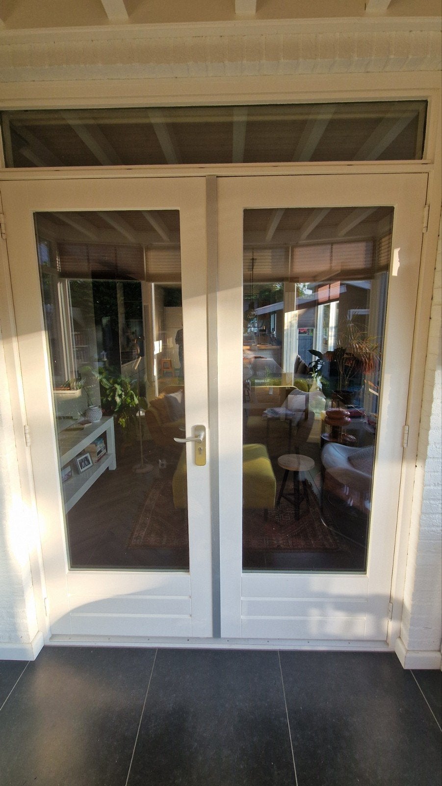 Openslaande deuren met dubbel glas HR+, Doe-het-zelf en Verbouw, Ophalen, 120 cm of meer, 200 tot 215 cm, Glas