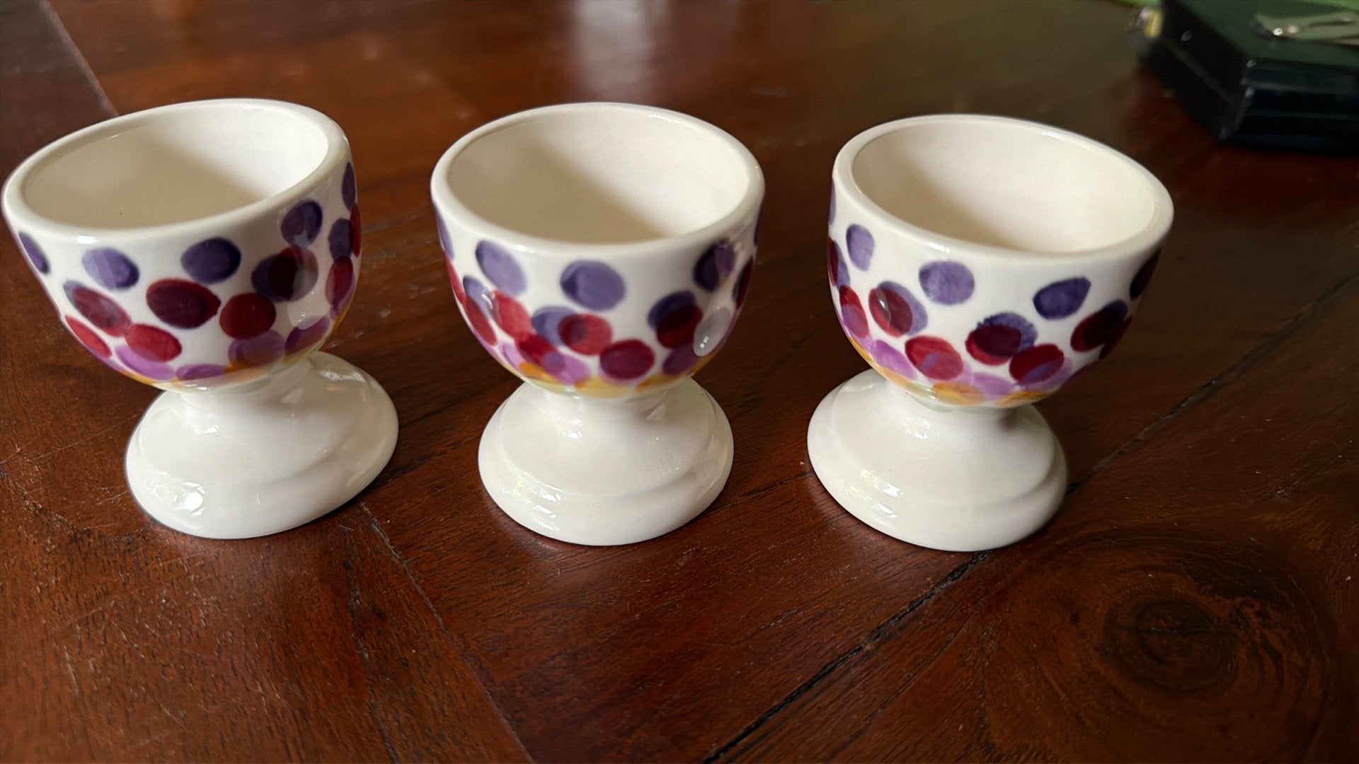 Emma Bridgewater RAINBOW DOTS  eierdoppen, Ophalen of Verzenden, Zo goed als nieuw, Overige stijlen