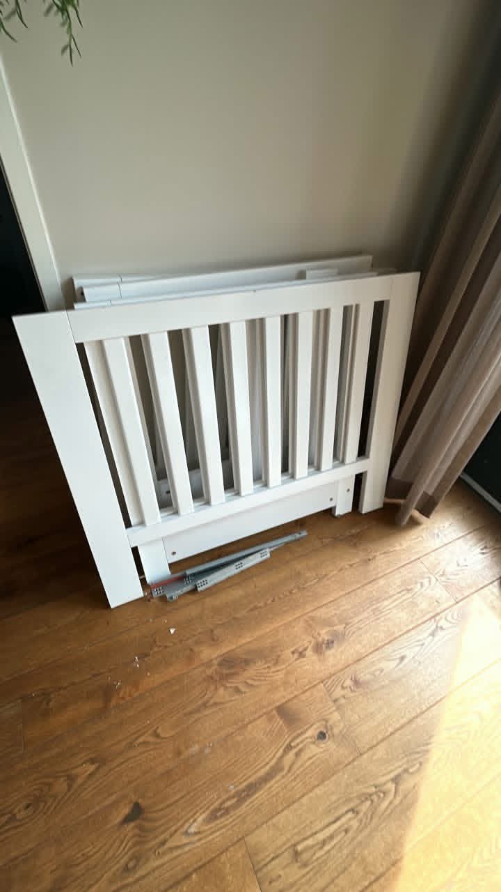 Witte box met lade en grijs boxkussen, Kinderen en Baby's, Ophalen, Gebruikt, Rechthoekig, Lade