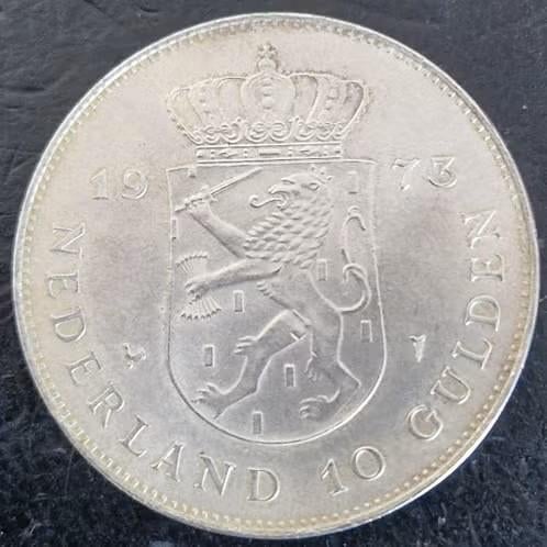 Nederland 1973 - 10 gulden - Juliana, Ophalen of Verzenden, Koningin Juliana, 10 gulden, Losse munt