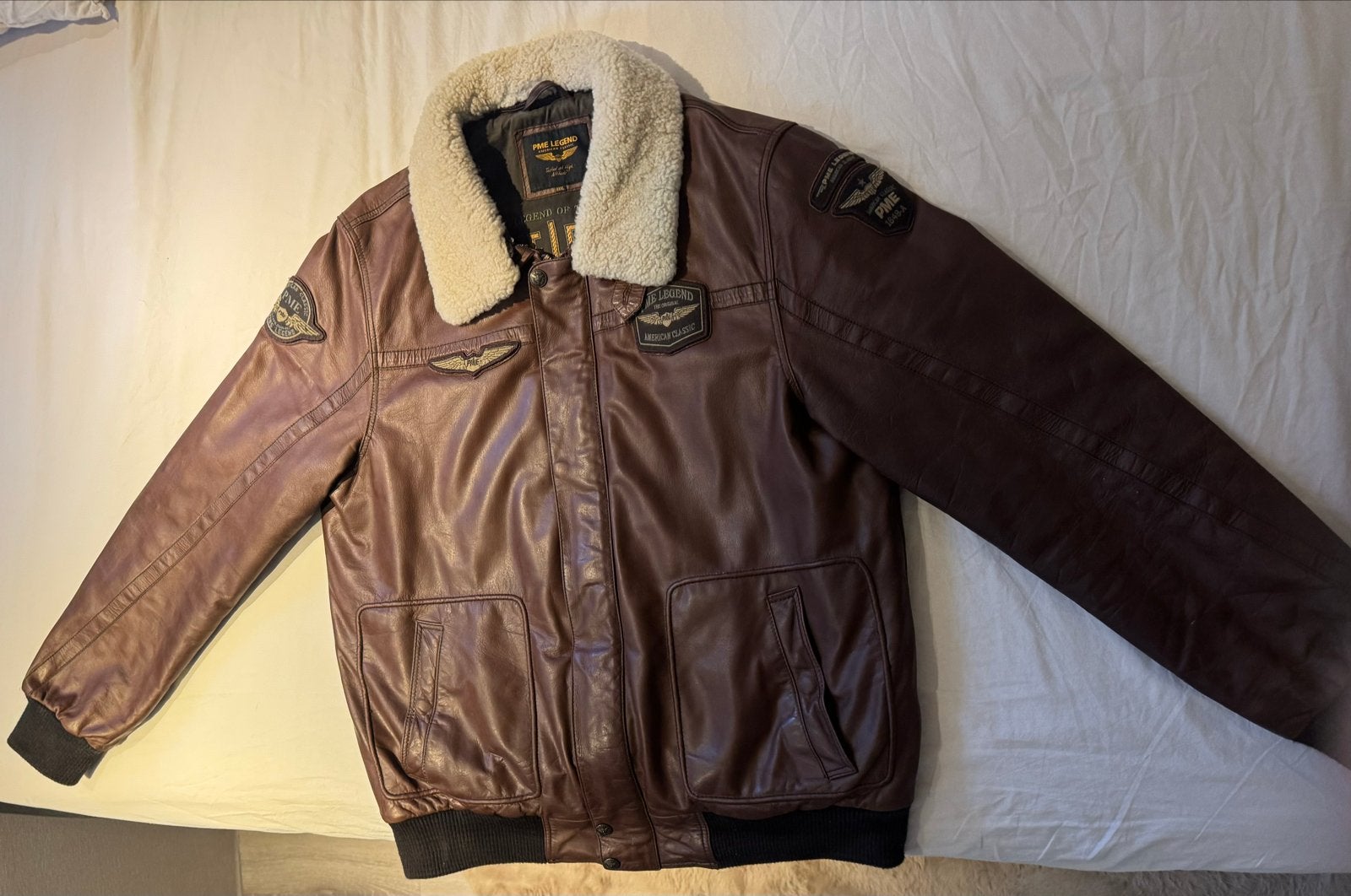 PME Legend Hudson buffelleer xxxl pilotenjas, Kleding | Heren, Ophalen of Verzenden, Zo goed als nieuw, Overige maten, Bruin