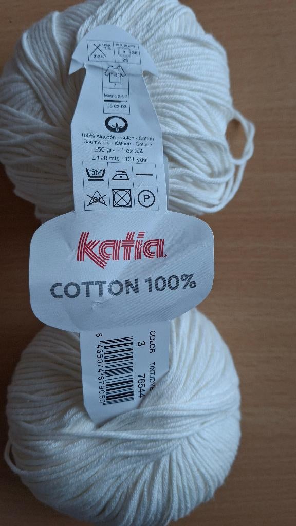 Katia cotton 100%, Hobby en Vrije tijd, Ophalen of Verzenden, Nieuw, Breien of Haken, Wol of Garen