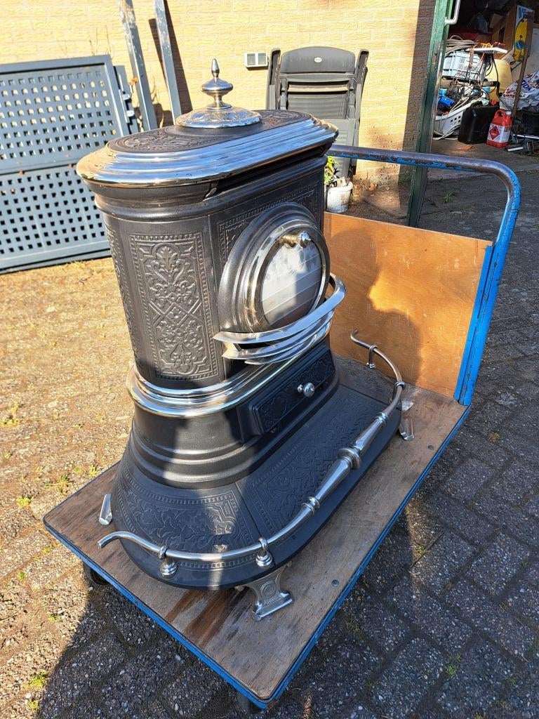 Gietijzeren gaskachel, Huis en Inrichting, Kachels, Ophalen, Gebruikt, Gas, Vrijstaand