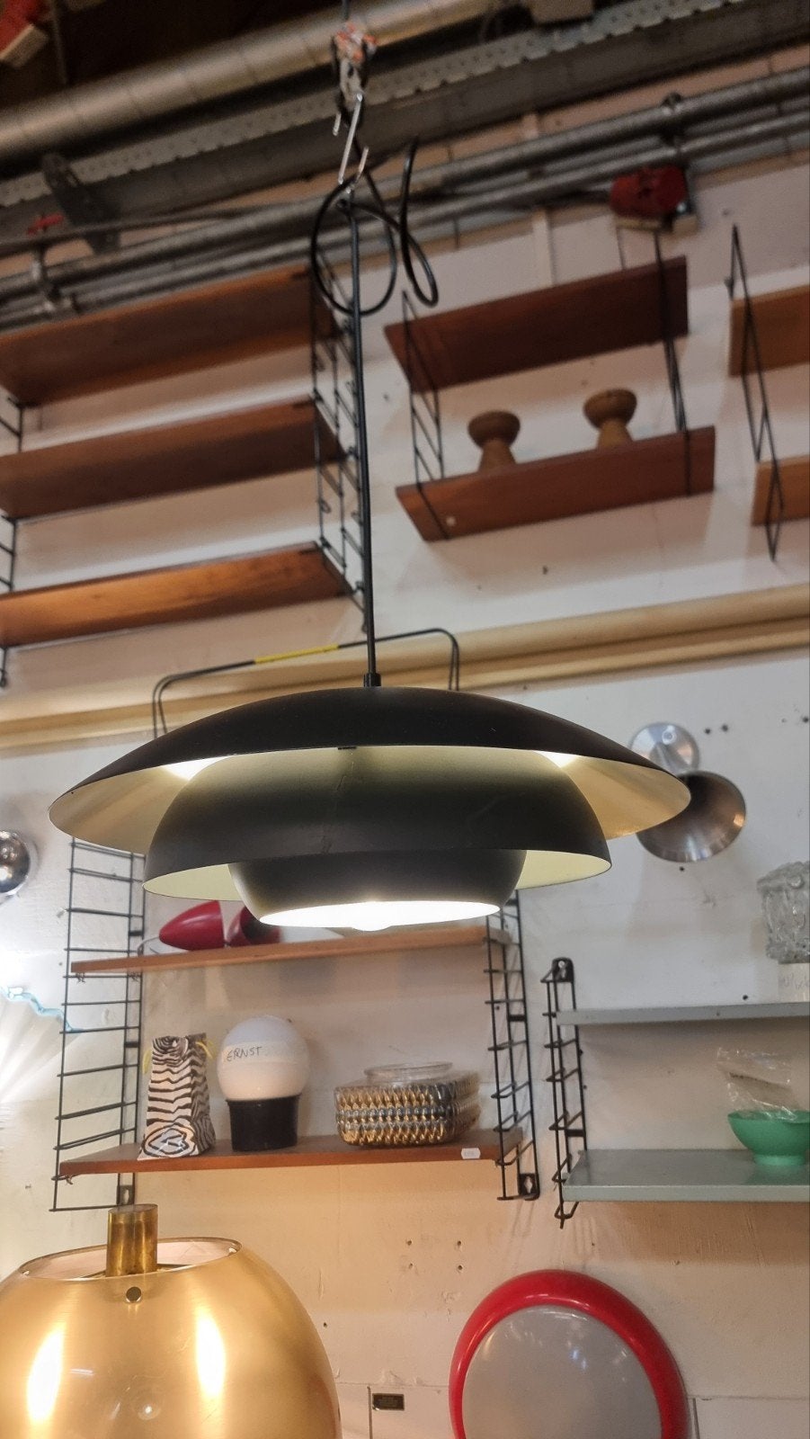 vintage hanglamp mid century ufo lamp, Ophalen of Verzenden, ,, ,, ,