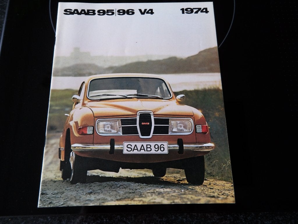 Saab 95 96 V4 Brochure uit 1974 - Origineel, Ophalen of Verzenden, Zo goed als nieuw, Overige merken