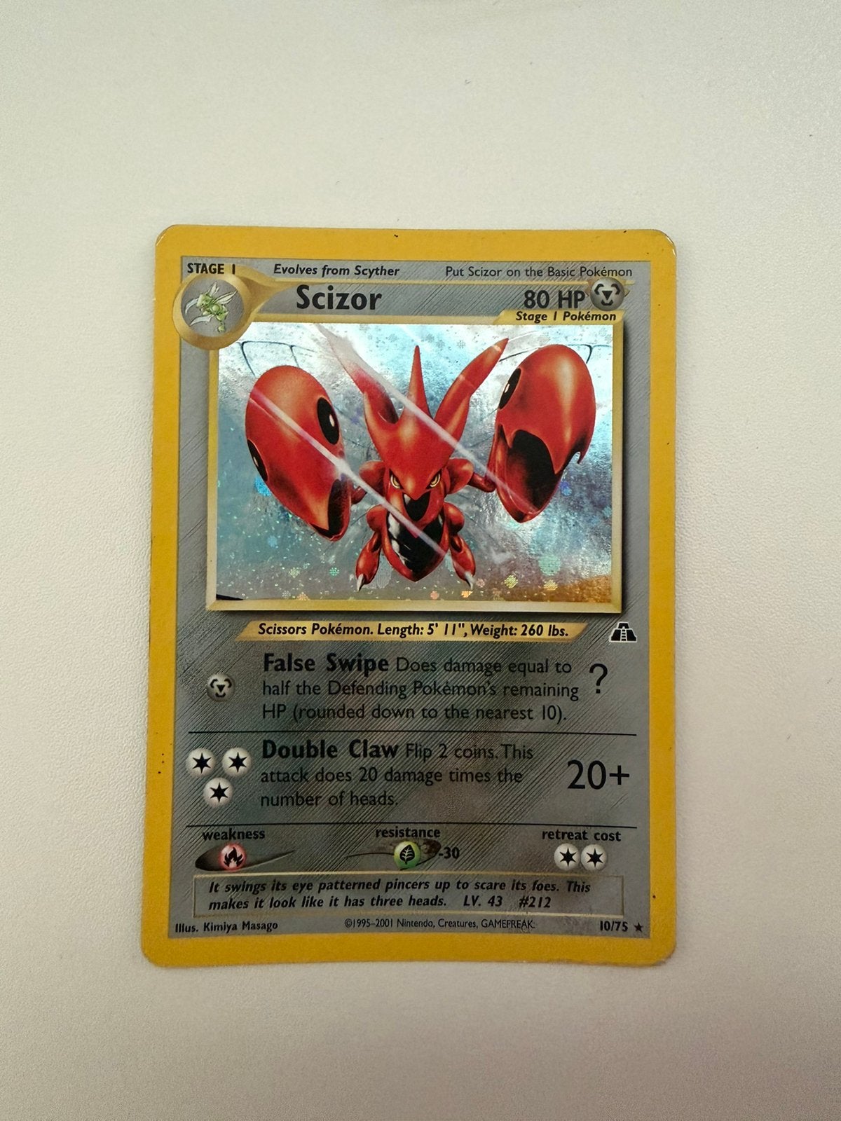 Scizor Neo Discovery [Holo] Pokémon kaart, Ophalen, Zo goed als nieuw