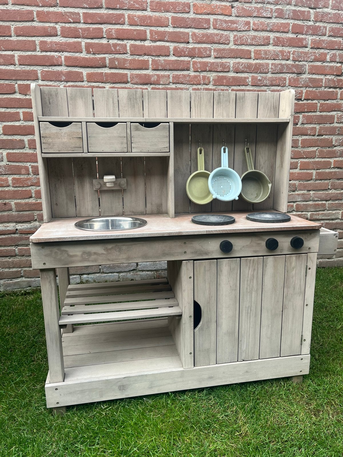 Houten Speelkeuken voor Buiten - Kinderen - MUDDY BUDDY, Kinderen en Baby's, Ophalen, Gebruikt, Hout, Speelkeuken