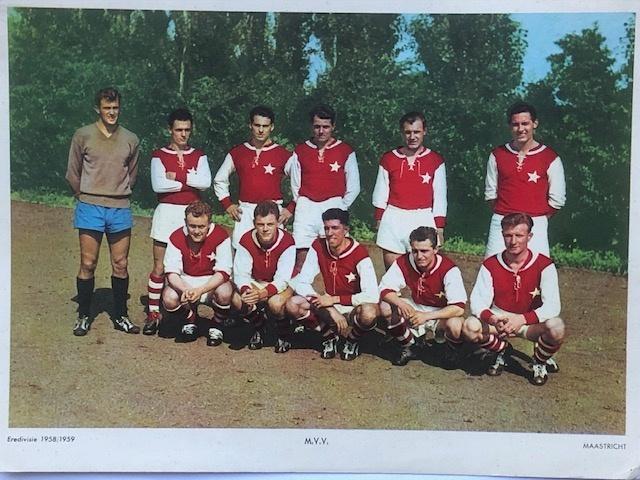 Voetbalplaat MVV  Elftalplaat  Esso   1958  1959, Ophalen, Gebruikt, Overige binnenlandse clubs, Spelerskaart