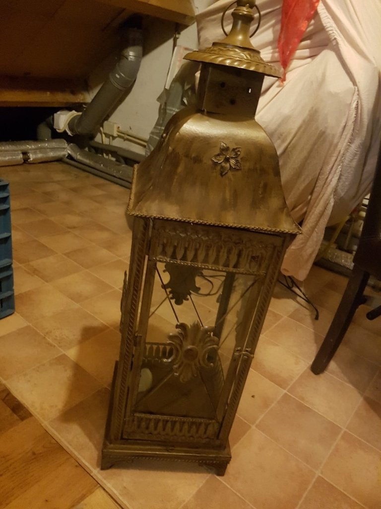 Bronzen Windlicht (85 cm) – Brocante / Klassiek, Ophalen