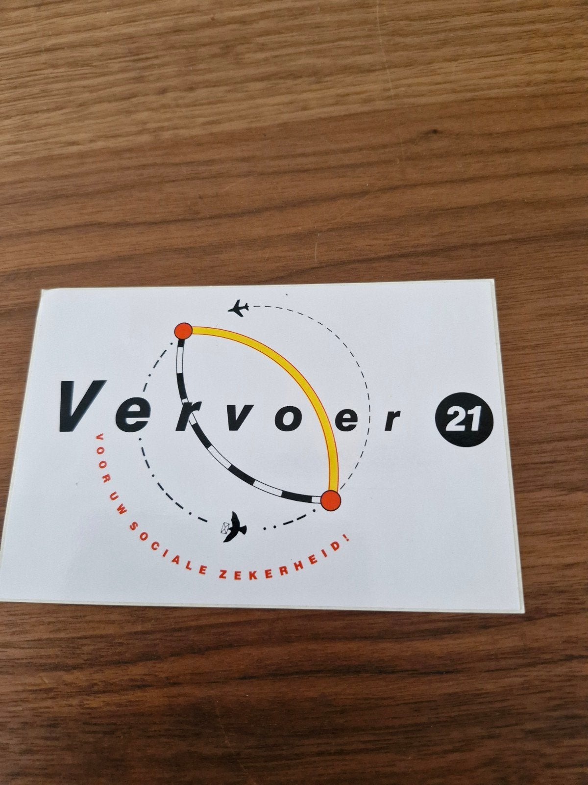 10511 sticker "Vervoer voor uw sociale zekerheid!" nr 21, Ophalen of Verzenden, Zo goed als nieuw, Overige typen