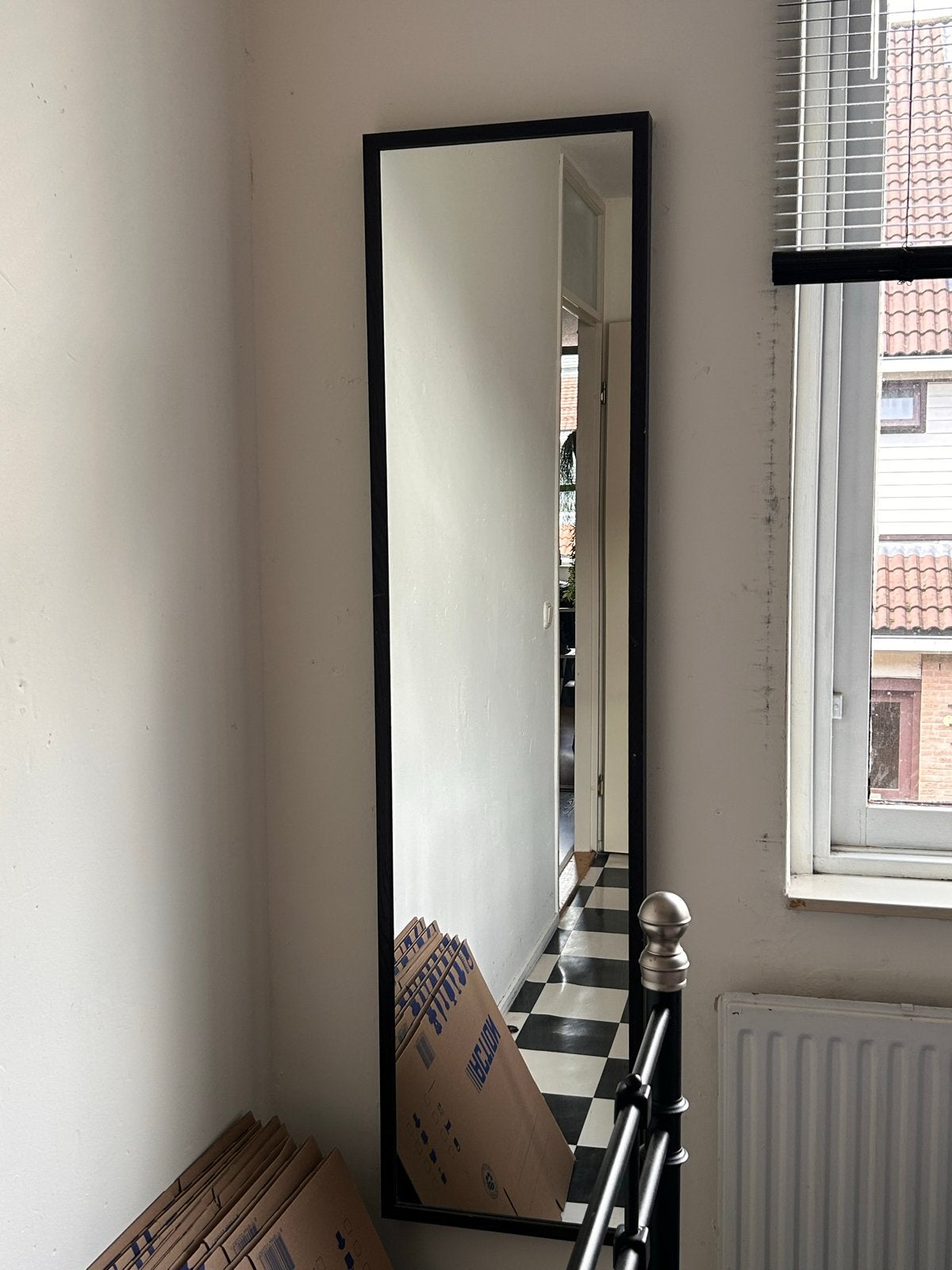 IKEA Passpiegel Zwart/Donkerbruin - 160x40 cm, Huis en Inrichting, Ophalen, Minder dan 50 cm, Gebruikt, 150 tot 200 cm
