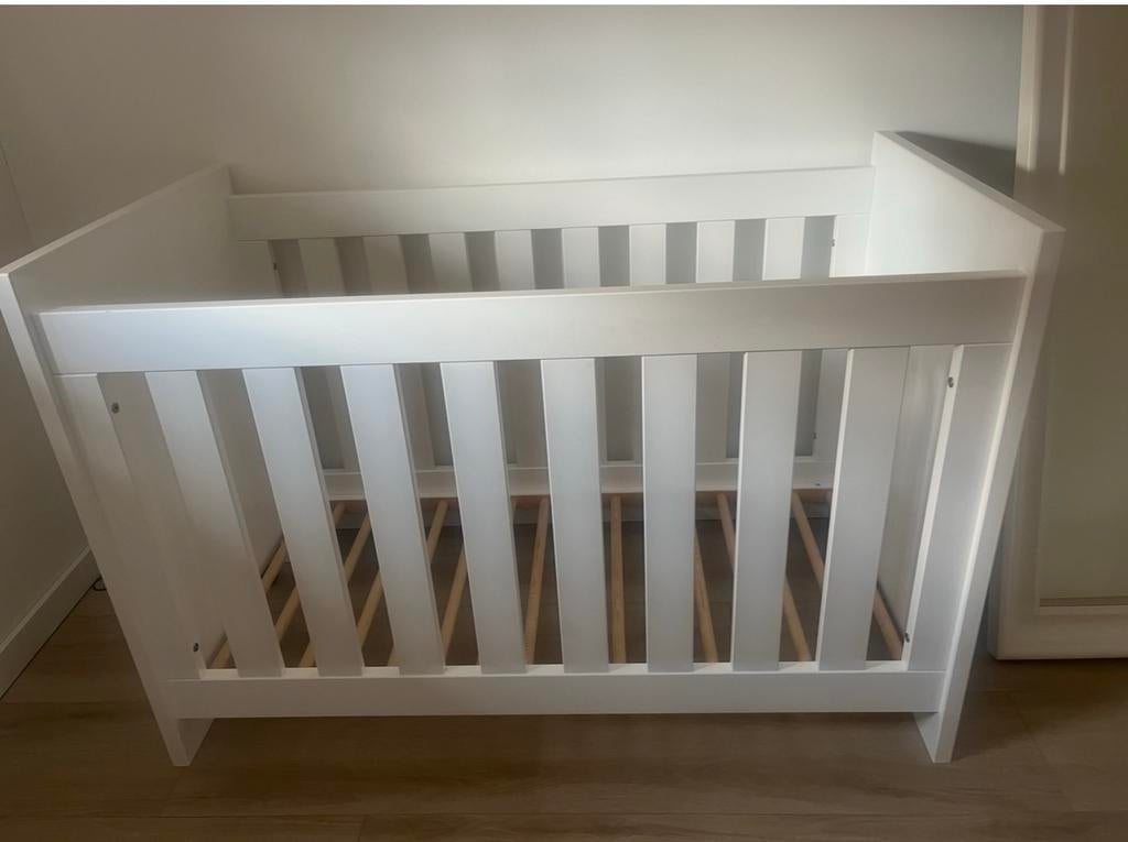 Wit bopita babybed 60x120, Ophalen, Gebruikt, Ledikant