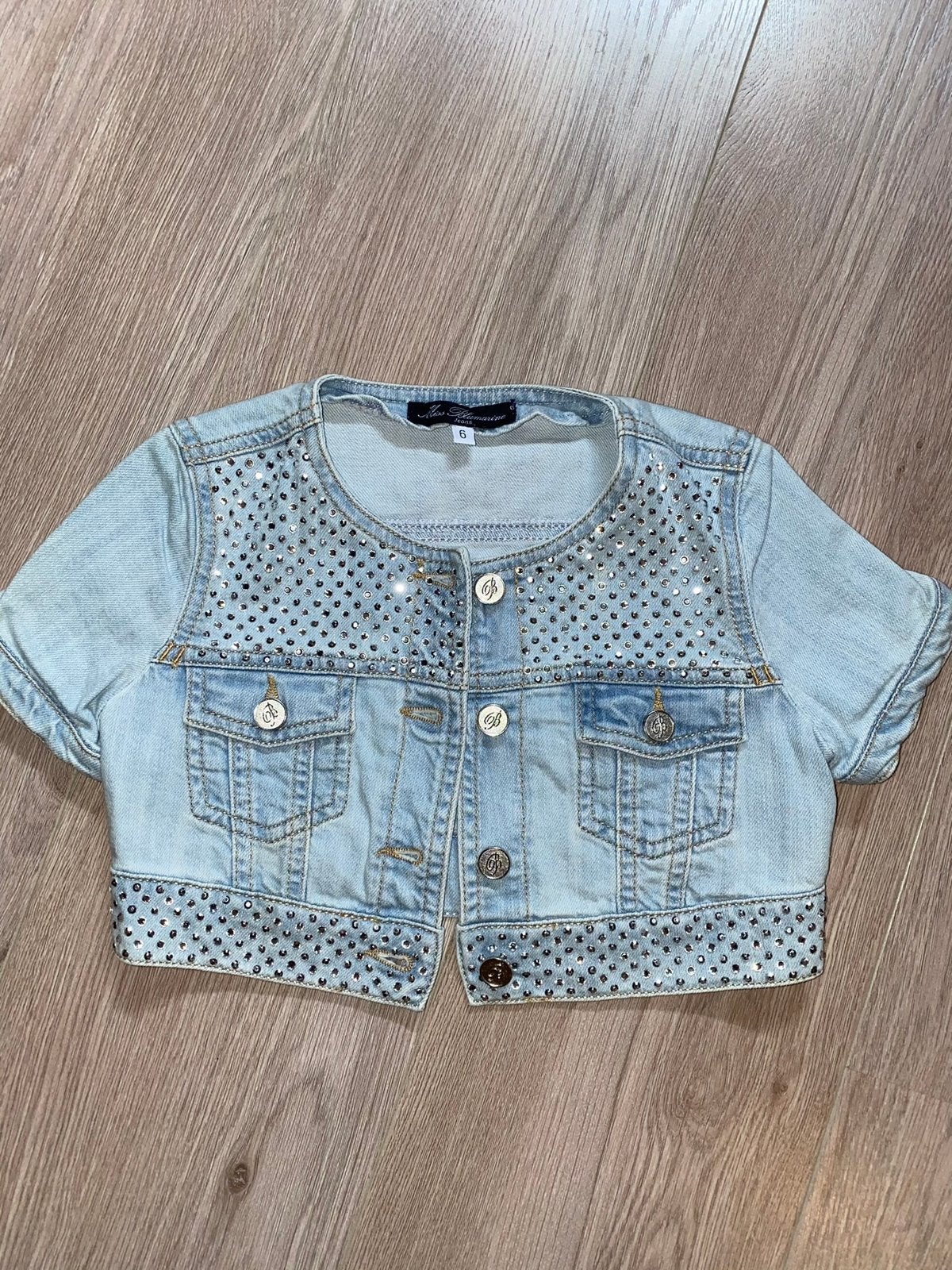 Spijker gilletje Miss Blumarine maat 6/116 zgan, Kinderen en Baby's, Kinderkleding | Maat 116, Ophalen, Zo goed als nieuw, Meisje