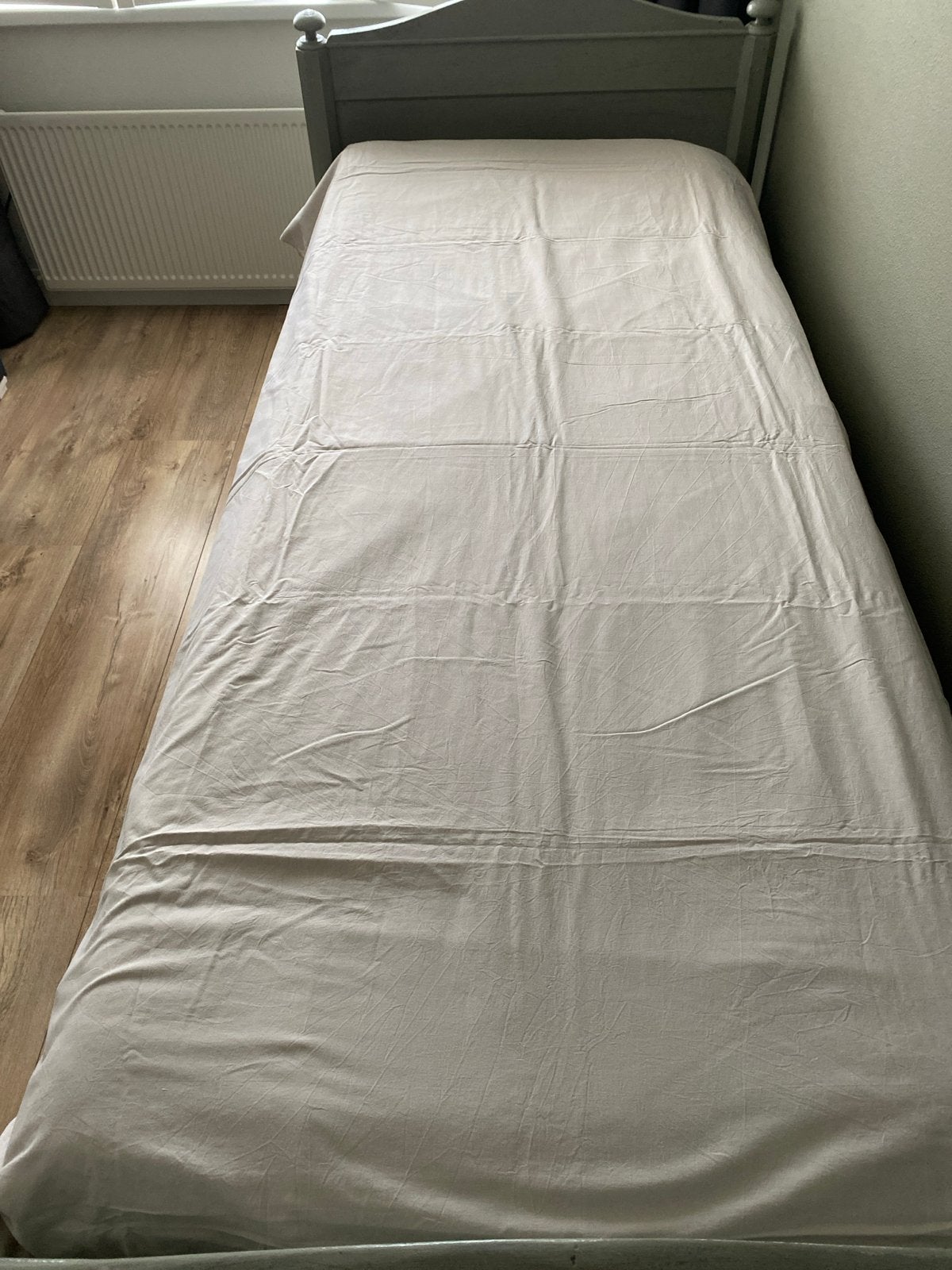 Walra eenpersoons dekbedovertrek - Zo goed als nieuw, Ophalen of Verzenden, Zo goed als nieuw, Eenpersoons, Beige