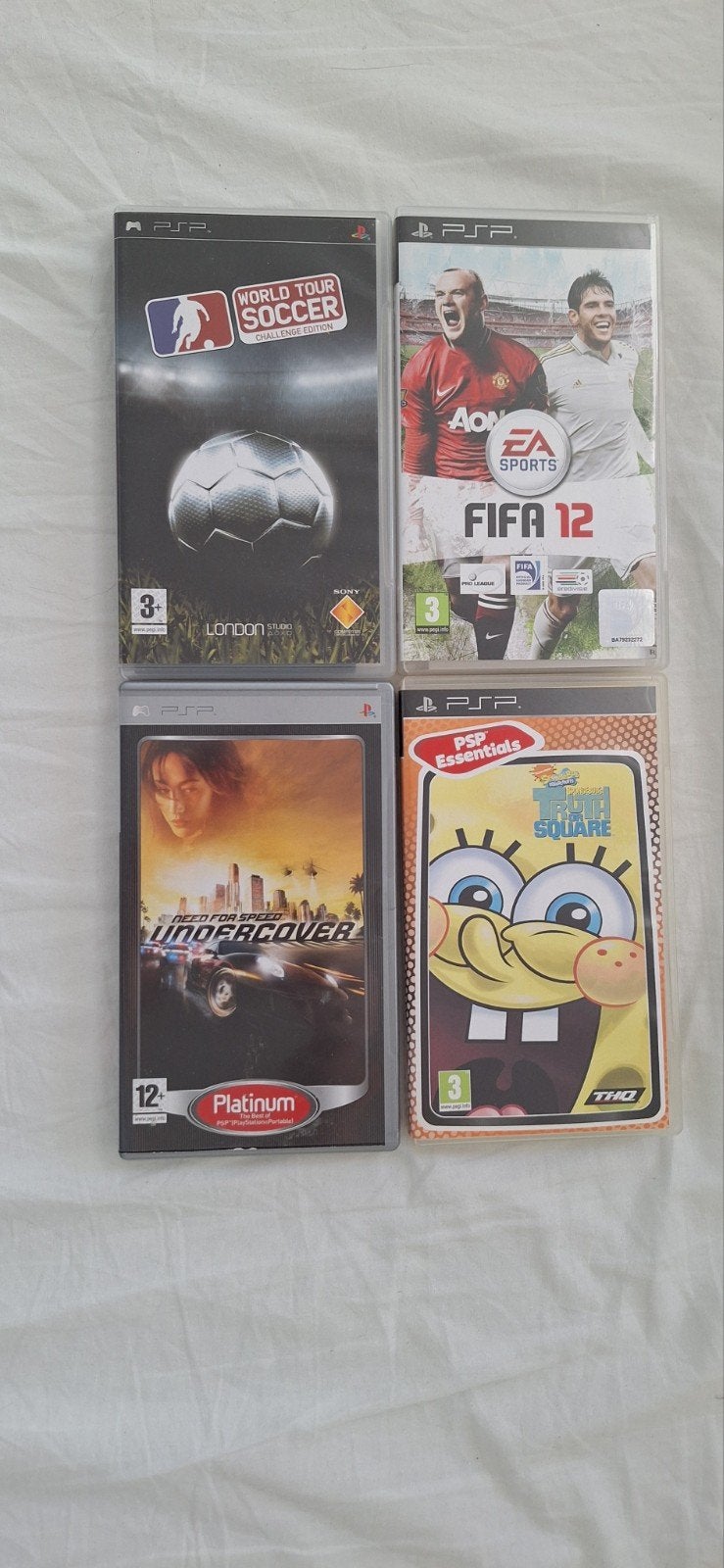 4 PSP games - FIFA, World Tour Soccer, Need for Speed, Spelcomputers en Games, Games | Sony PlayStation Portable, Gebruikt, Overige genres