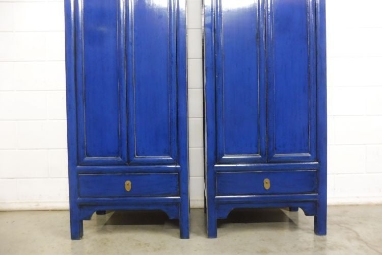 Foto 6 van 2x kast Kledingkast blauw landelijk