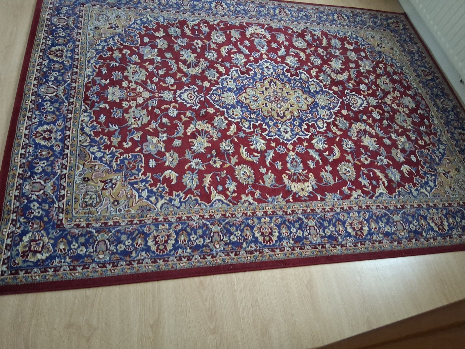 IKEA VEDBÄK tapijt, rood met blauw patroon, Ophalen, Gebruikt, Klassiek, Oosters, Traditioneel, 150 tot 200 cm