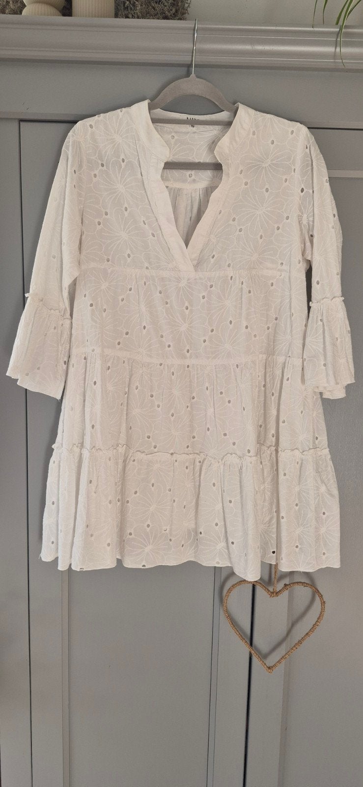 Mooi wit jurkje van Kilky maat M broderie, Maat 38/40 (M), Wit, Ophalen of Verzenden, Kilky