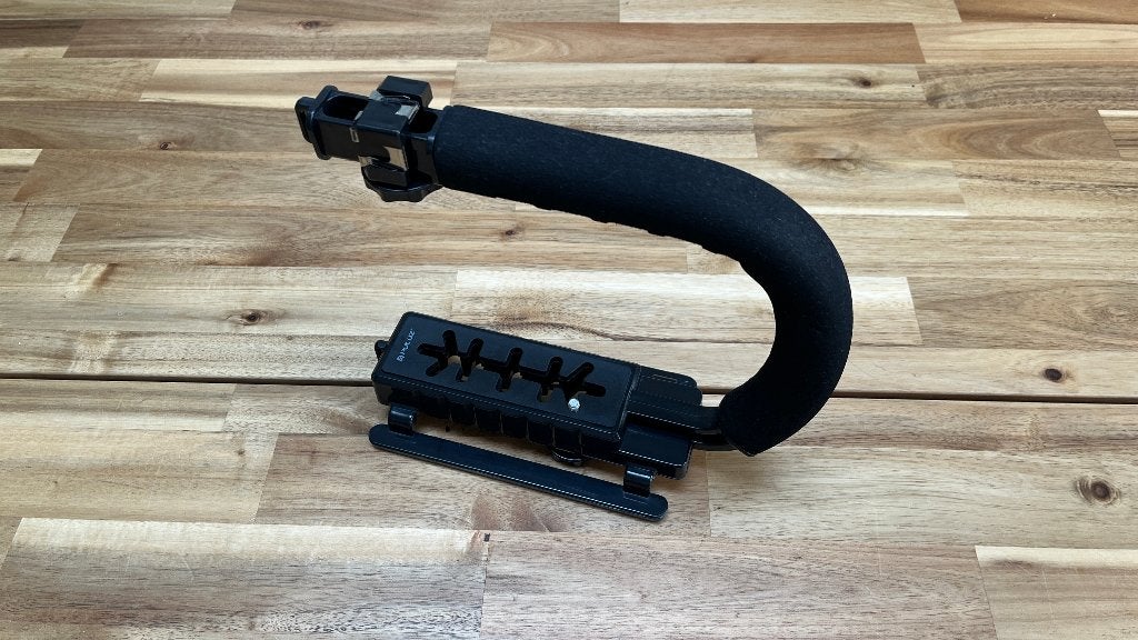 Video statief / shoulder rig handgreep + quick release plaat, Overige merken, Verzenden, Overige typen, Zo goed als nieuw