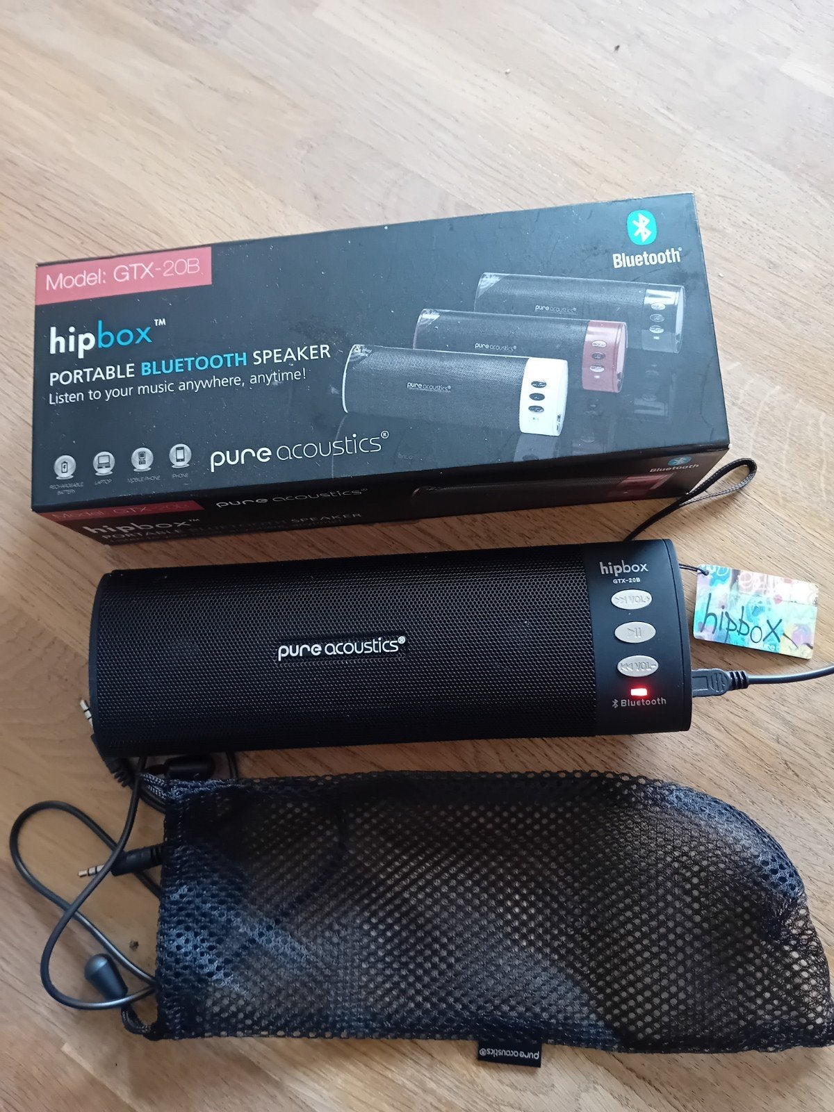 Pure Acoustics Hipbox GTX-20B Draagbare Bluetooth Speaker, Overige merken, Ophalen of Verzenden, Zo goed als nieuw, Draagbare speaker