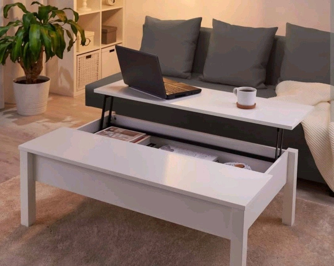 IKEA Trulstorp salontafel met opbergruimte, Gebruikt, 100 tot 150 cm, Overige houtsoorten, 50 tot 100 cm