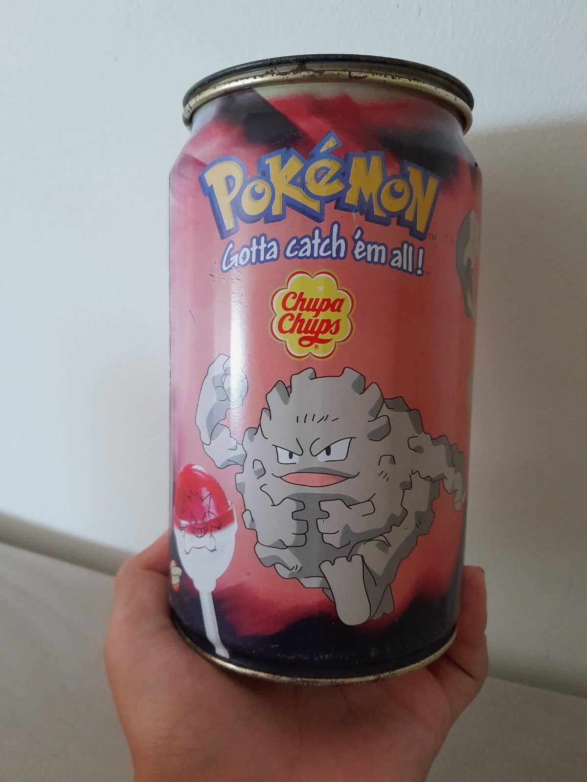 uniek pokemon blik uit de jaren 2000., Verzamelen, Ophalen, Flesje(s), Overige merken