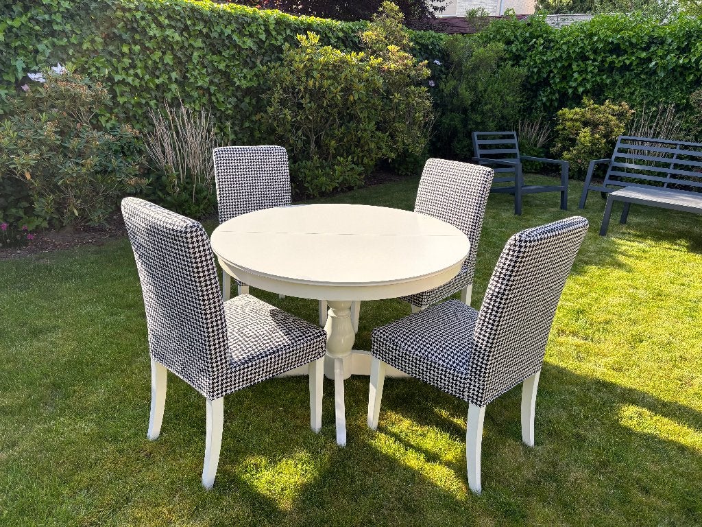 4 Ikea stoelen Henriksdal nr 13742, Huis en Inrichting, Stoelen, Ophalen, Wit, Zo goed als nieuw, Vier