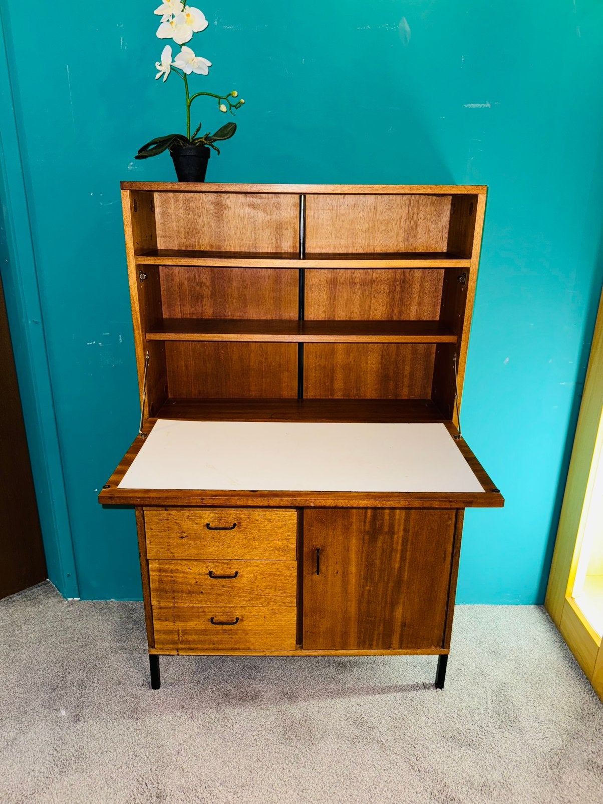 Vintage Simpla lux bureau kastje secretaire, Ophalen
