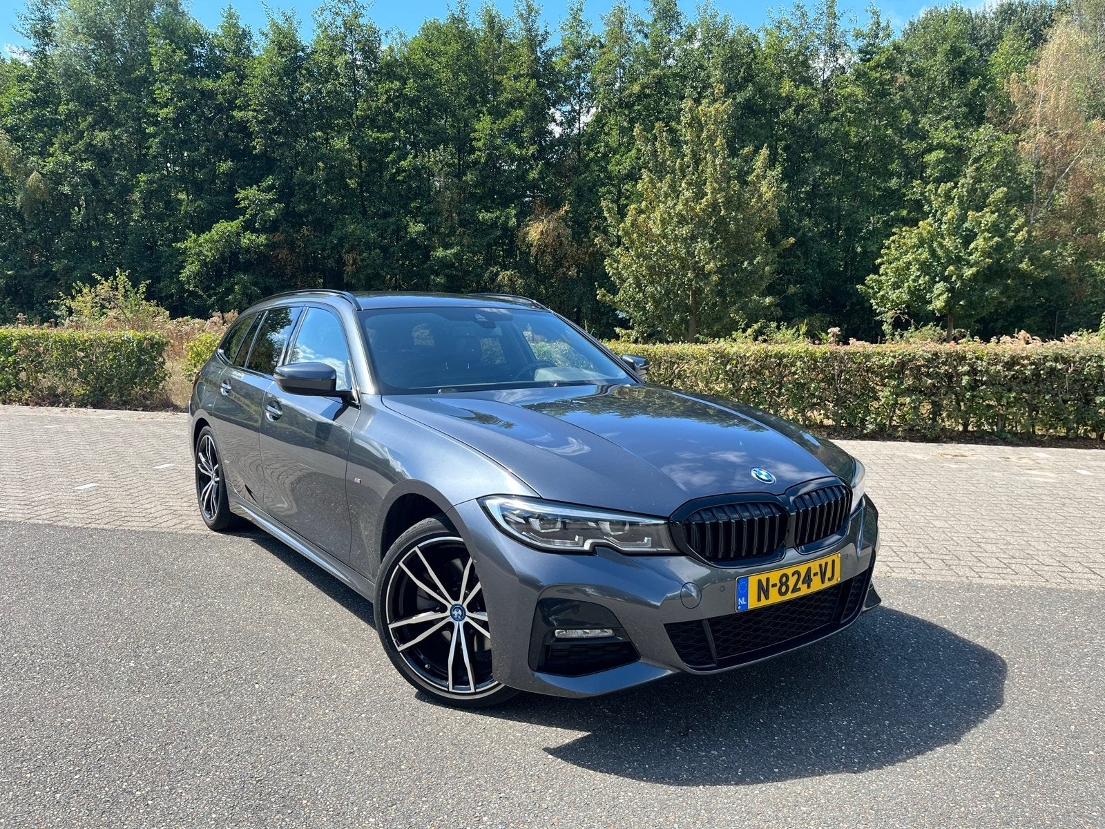 BMW 3-Serie 320e Touring 204pk M-Sport, Auto's, BMW, 1998 cc, Zwart, 4 cilinders, Stationwagon