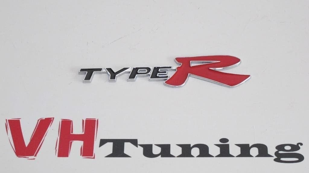Honda Type R 3D logo zelfkelvend 12 cm metaal zwart rood, Ophalen of Verzenden
